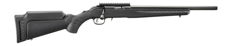 Ruger 8392 American  22 WMR 9+1 16.10" Satin Blued Threaded Barrel, Satin Blued Alloy Steel Receiver w/Picatinny Rail, Black Adj LOP Synthetic Stock