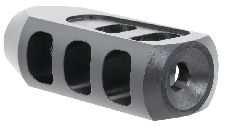 TacFire  Tanker Muzzle Brake  Black Oxide Steel with 1/2"-28 tpi Threads 2.76" OAL 1.37" Diameter for 5.56x45mm NATO