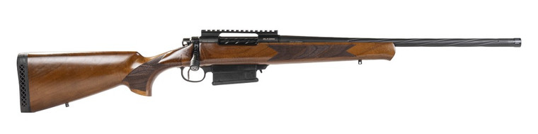 Balikli 336210 BLK  30-06 Springfield 5+1 20" Black Spiral Fluted Threaded Barrel, Black Steel Receiver w/Picatinny Rail, Turkish Walnut Fixed Stock