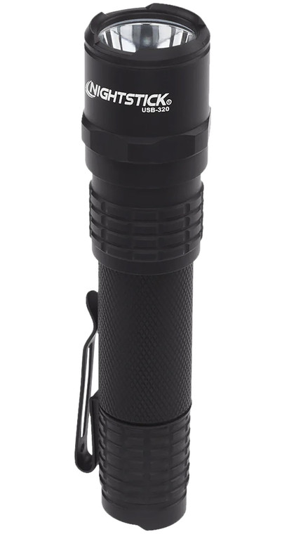 Nightstick USB320 USB Rechargeable EDC Flashlight  Black Anodized 320 Lumens White LED