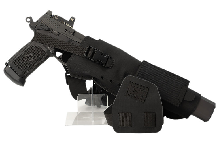 Cole-tac VWX102 Varmint Wrangler XL Pistol Holder Chest Black Left Hand