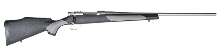 Weatherby  Vanguard Weatherguard Full Size 30-06 Springfield 5+1 22" Satin Threaded Barrel, Satin Stainless Steel Drilled & Tapped Receiver, Black/Gray Weatherguard