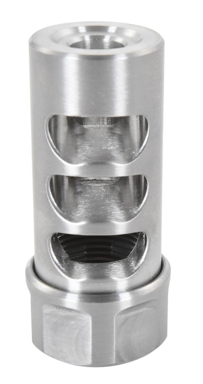 American Precision Arms G2M1230S Gen 2 Micro Bastard Self Timing Brake Stainless Steel with 1/2"-28 tpi Threads, 1.86" OAL & .750" Diameter for 30 Cal AR-Platform & Hunting Rifles