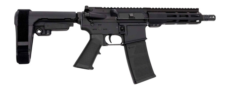 Andro Corp Industries 3008CB ACI-15 CQB 300 Blackout 30+1 8" Black Nitride Threaded Barrel, Black Anodized Aluminum Receiver w/Picatinny Rail, M-LOK Handguard, Black Polymer SBA3 Pistol Brace, A2 Grip