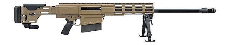 HM Defense HM50MAX50BMGFDE HM50 Max 50 BMG 10+1 29.25" Black Match Grade Threaded Barrel, FDE Cerakote Aluminum Receiver w/Picatinny Rail, M-LOK Handguard, Picatinny Rail/Arca Rail Forend, Adj Cheekpi