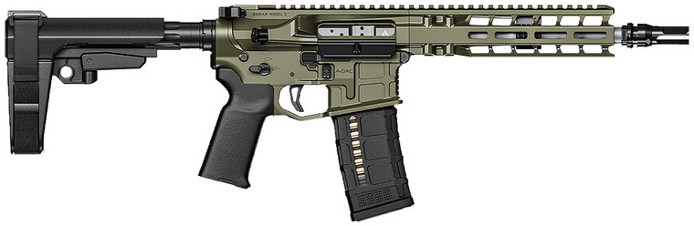 Radian Weapons R0505 Model 1 Pistol 300 Blackout 30+1 9", OD Green Billet Rec/M-Lok Handguard, Smooth Buffer Tube (No Brace), Magpul Grip, Ambi Controls, Dead Air QD Flash Hider, Adj. Trigger