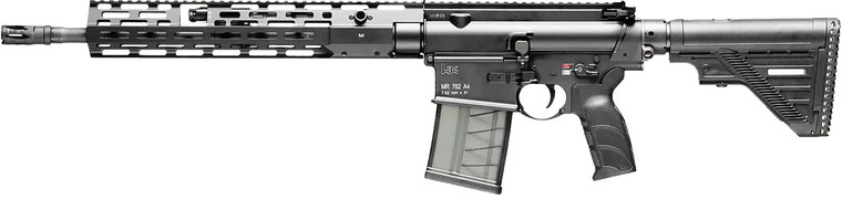 HK 81000829 MR762 A4 7.62x51mm 20+1 16.50" Black Threaded Barrel, Black Picatinny Rail, M-LOK Handguard, 6 Position Black Synthetic Stock, Black Finger Grooved Grip, Ambidextrous