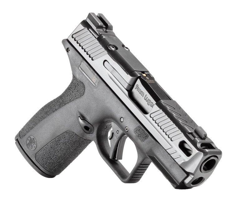 Smith & Wesson 14775 M&P9 Shield X Sub-Compact Frame 9mm Luger 10+1 3.60" Black Armornite Fluted Ported Barrel, Black Armornite Stainless Steel Optic Ready/Serrated Slide, Black Polymer Frame w/Picati