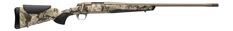 Browning 036138298 X-Bolt 2 Speed 7mm PRC 3+1 24" Smoked Bronze Cerakote Fluted Threaded Barrel & Steel Drilled & Tapped Receiver, Kryptek Obskura Transitional Camo Adj Vari-Tech Synthetic Stock, Righ