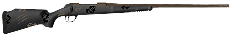 Fierce Firearms TWTROG300WIN22BT Twisted TI Rogue 300 Win 22" Black Cerakote Steel Threaded Barrel, Black Cerakote Drilled & Tapped Titanium Receiver, LR Negative Comb Trophy Camo Carbon Fiber Stock