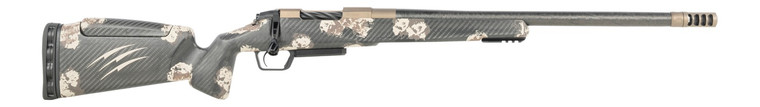 Fierce Firearms  CT Rival XP 2.0 25 Creedmoor 20" Carbon Fiber Threaded Barrel, Smoked Bronze Cerakote Titanium Drilled & Tapped Receiver, Integral Rail Forend, Desert Shadow Camo Adj Comb Carbon Fibe