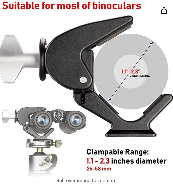 Elevate your binocular experience with the Quick Release Binocular Tripod Mount, as seen in this image. Its sleek design and efficient quick-release mechanism provide a secure and hassle-free connection for your binoculars to a tripod. Witness the convenience and stability that this mount brings to your wildlife observation or stargazing adventures.