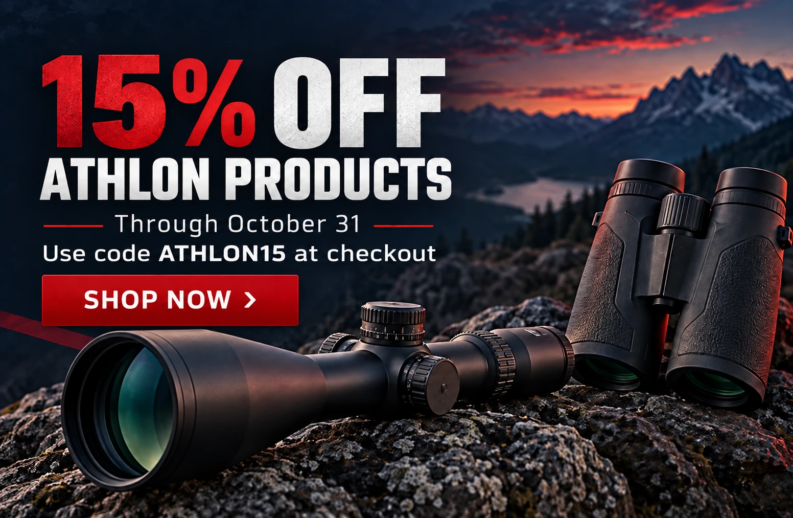 15% off Athlon products through October 31. Use code ATHLON15 at checkout. Shop now.