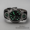 DeLaneau Three Timezone Chronograph Black Dial *UNWORN*