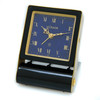Jaeger LeCoultre Black Folding 2 Days Alarm Clock Blue Lapis Lazuli Dial- Inventory 5128
