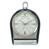 Jaeger LeCoultre Memovox Steel and Black Enamel Travel Clock - Inventory 5378