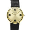 Movado 18k Classic Round With Enameled Inlaid Bezel and Roman Dial *Vintage 1950's* - Inventory 8306