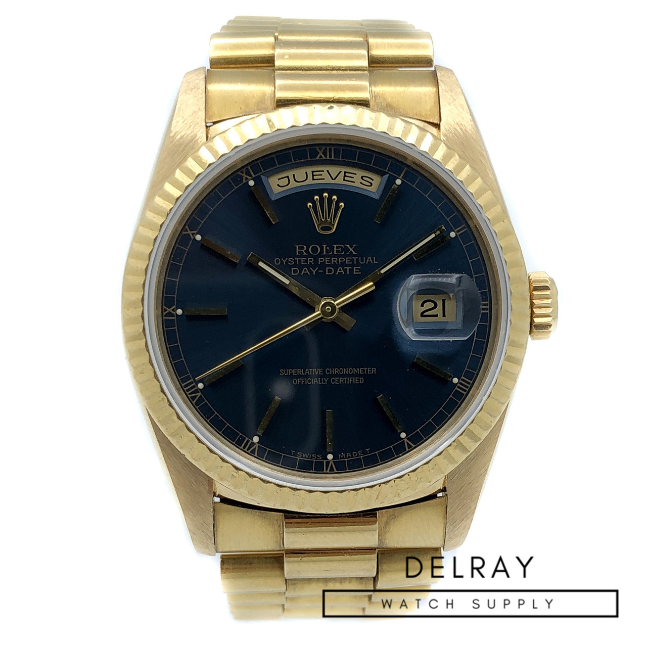 rolex 18238 blue dial