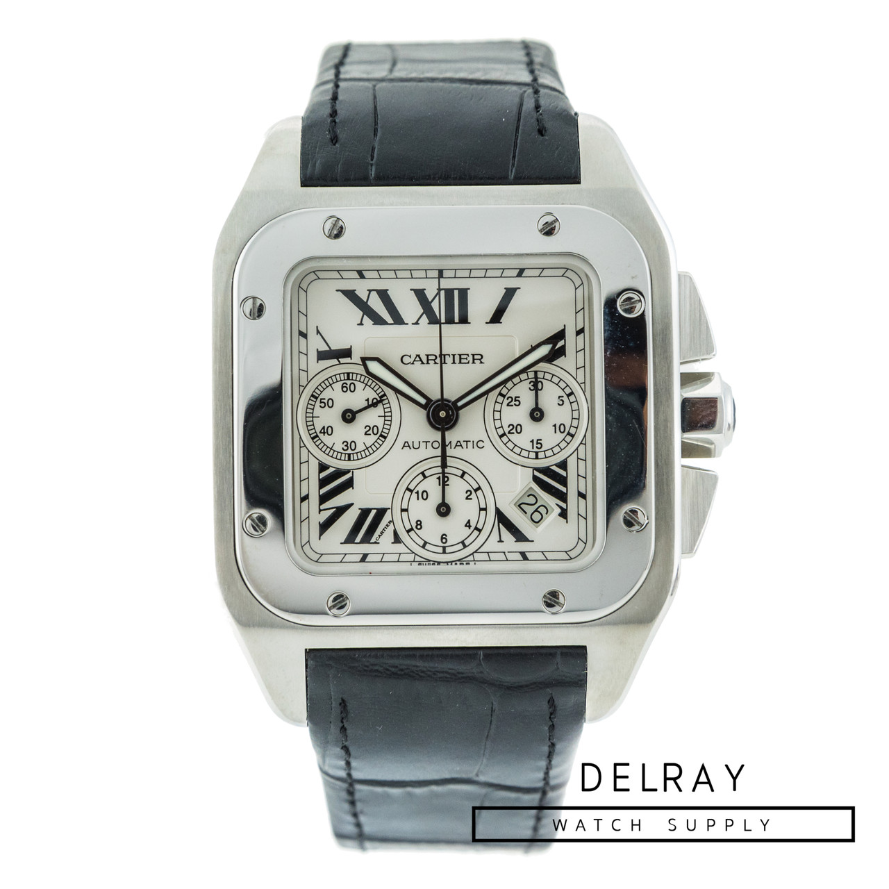 cartier santos 100 xl chronograph new