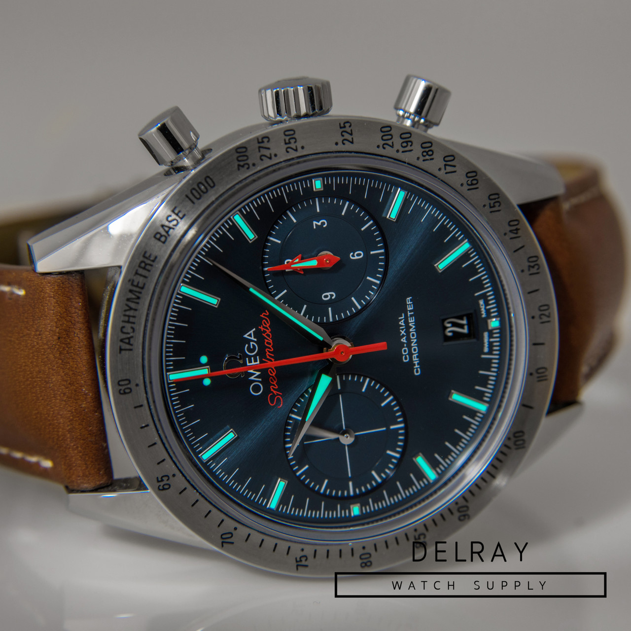 omega speedmaster 57 blue