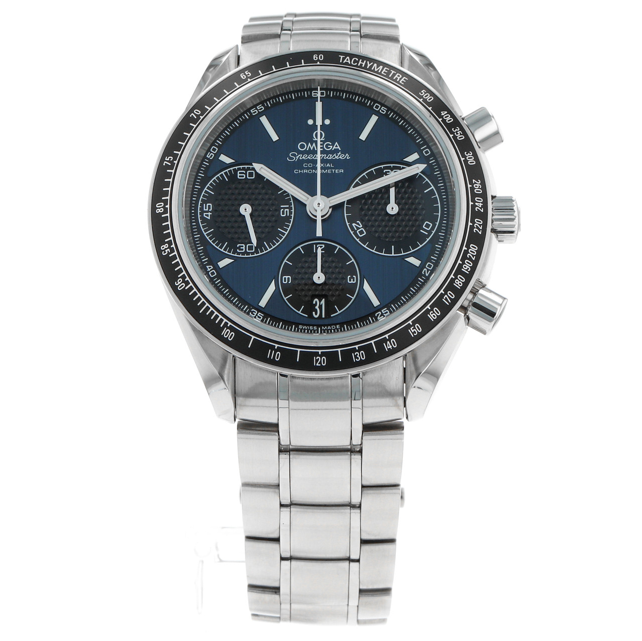 omega speedmaster racing blue dial