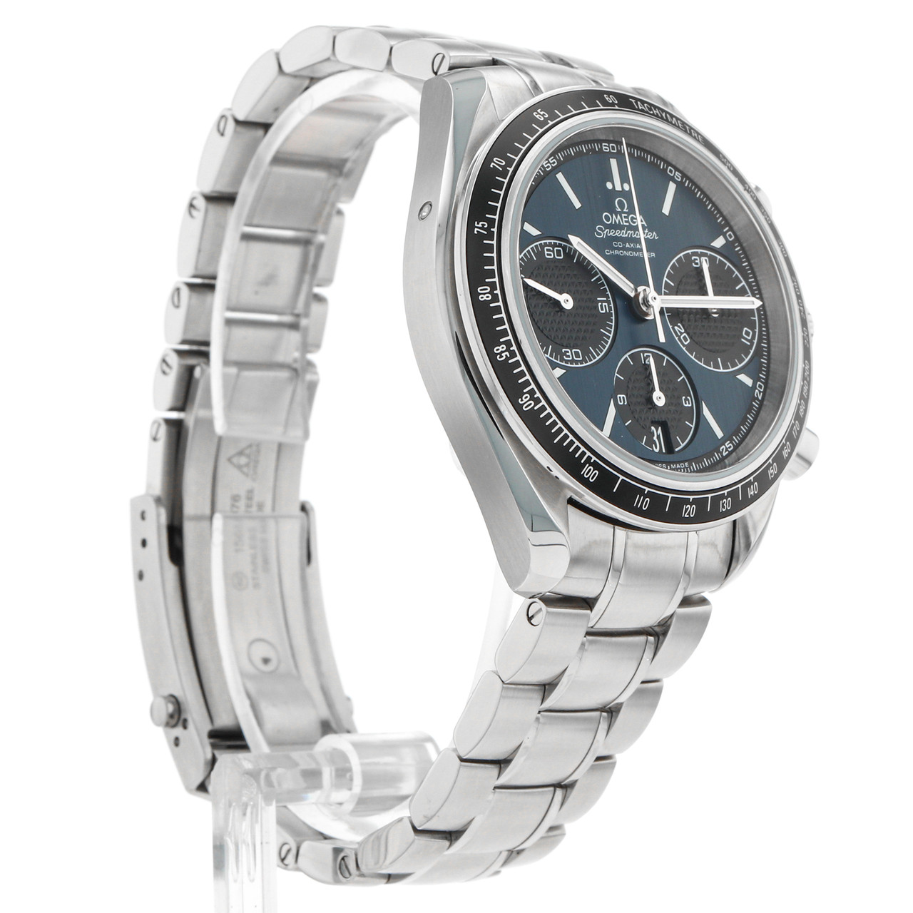 omega speedmaster racing blue dial