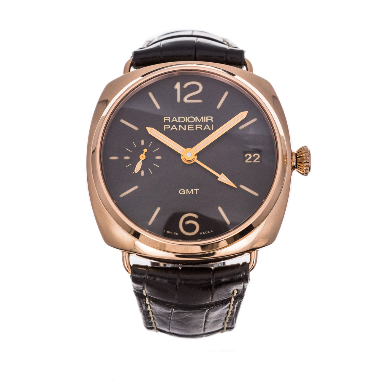 Panerai Radiomir GMT 'Oro Rosso' PAM 421 *Wire Only* - DelrayWatch.com