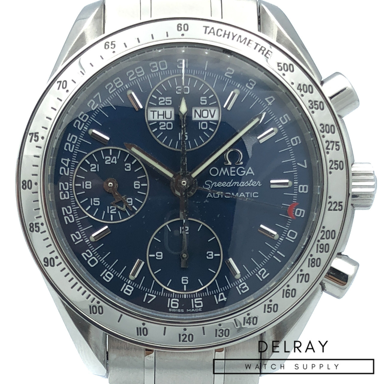 omega speedmaster day date blue dial