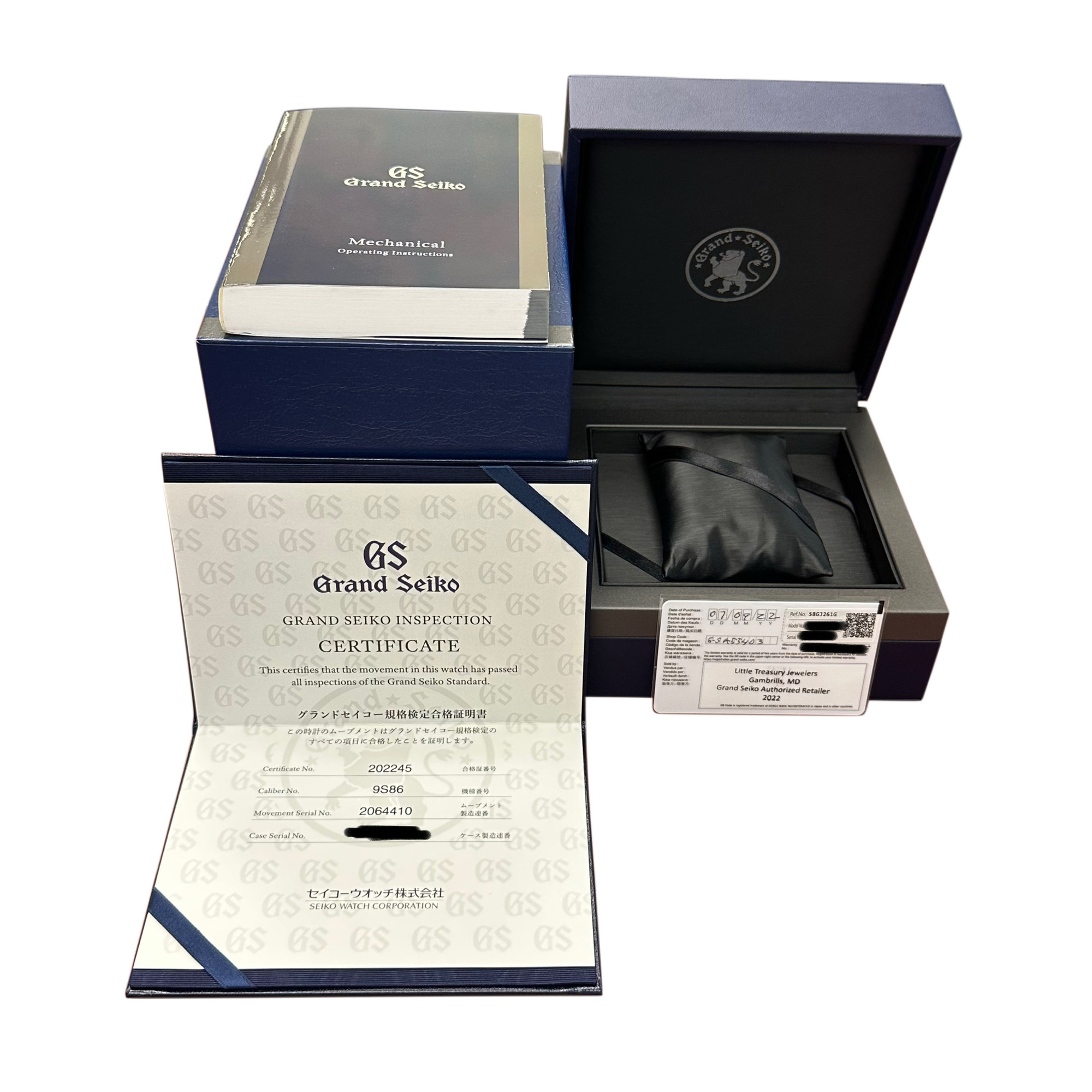 Grand Seiko Peacock GMT  SBGJ261G *Blue Dial* *2022* - Inventory 8735