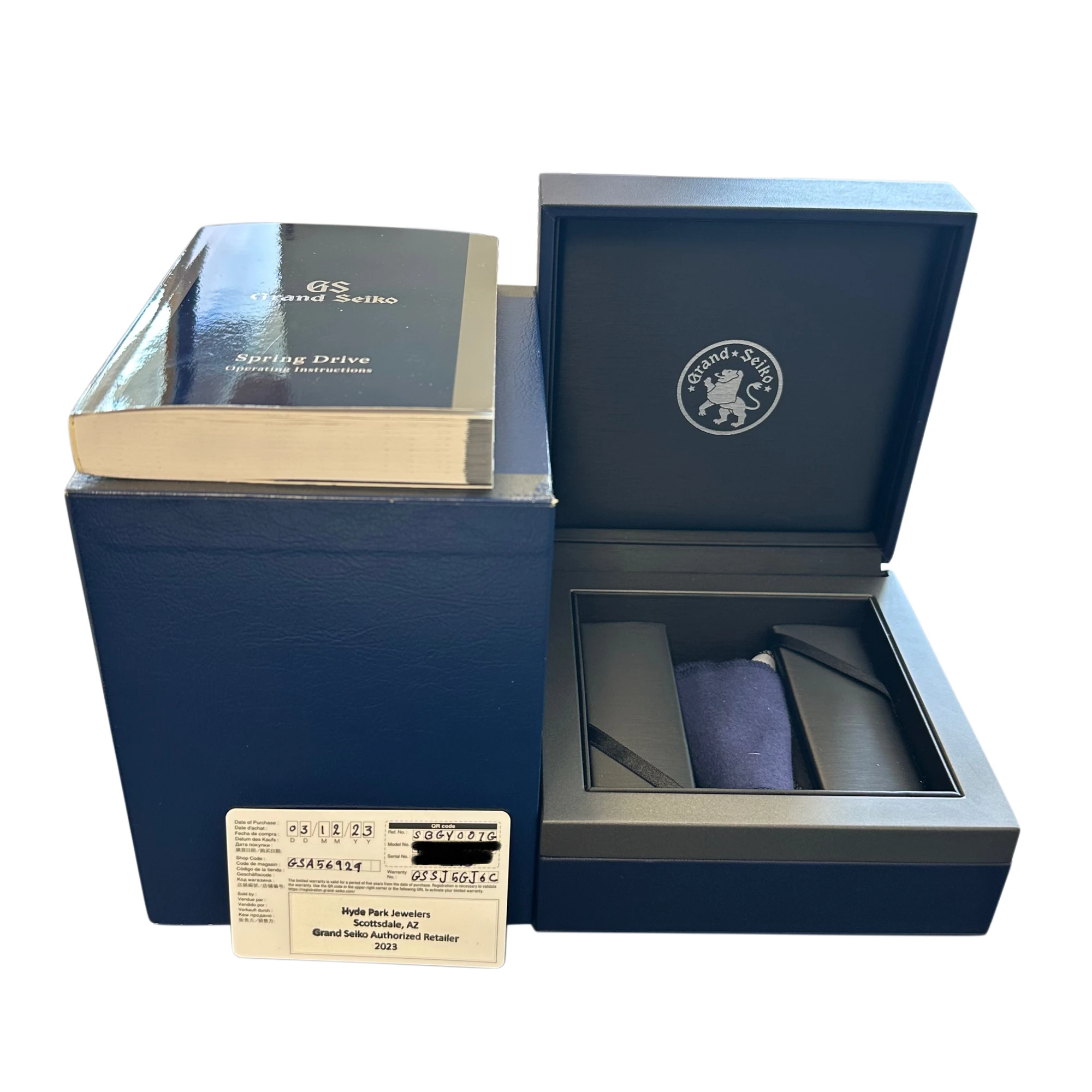 Grand Seiko Elegance Collection Omiwatari SBGY007 *Blue Dial* - Inventory 8742