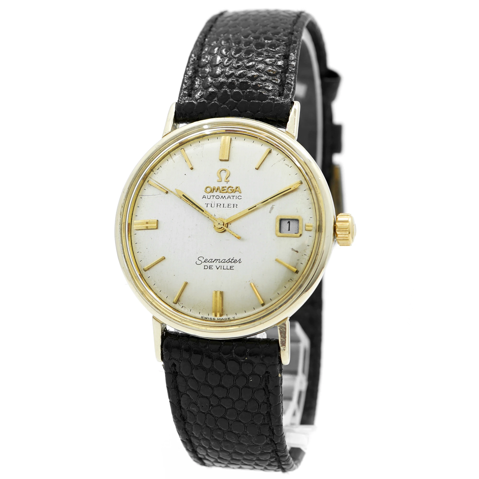 Omega Seamaster DeVille Automatic Date KL6610 *Turler Dial*   *Solid 14k* Caliber 560 - Inventory 8771