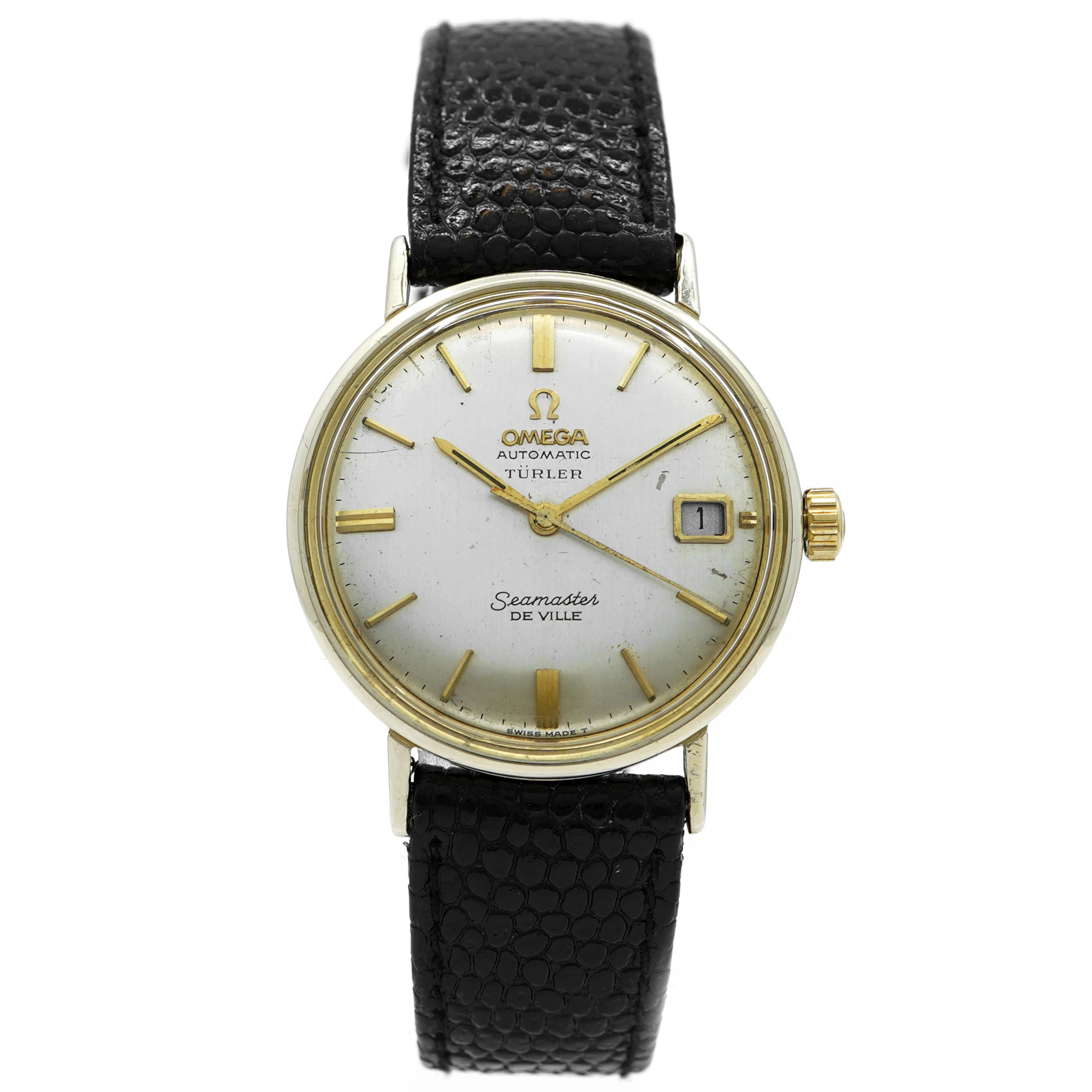 Omega Seamaster DeVille Automatic Date KL6610 *Turler Dial*   *Solid 14k* Caliber 560 - Inventory 8771
