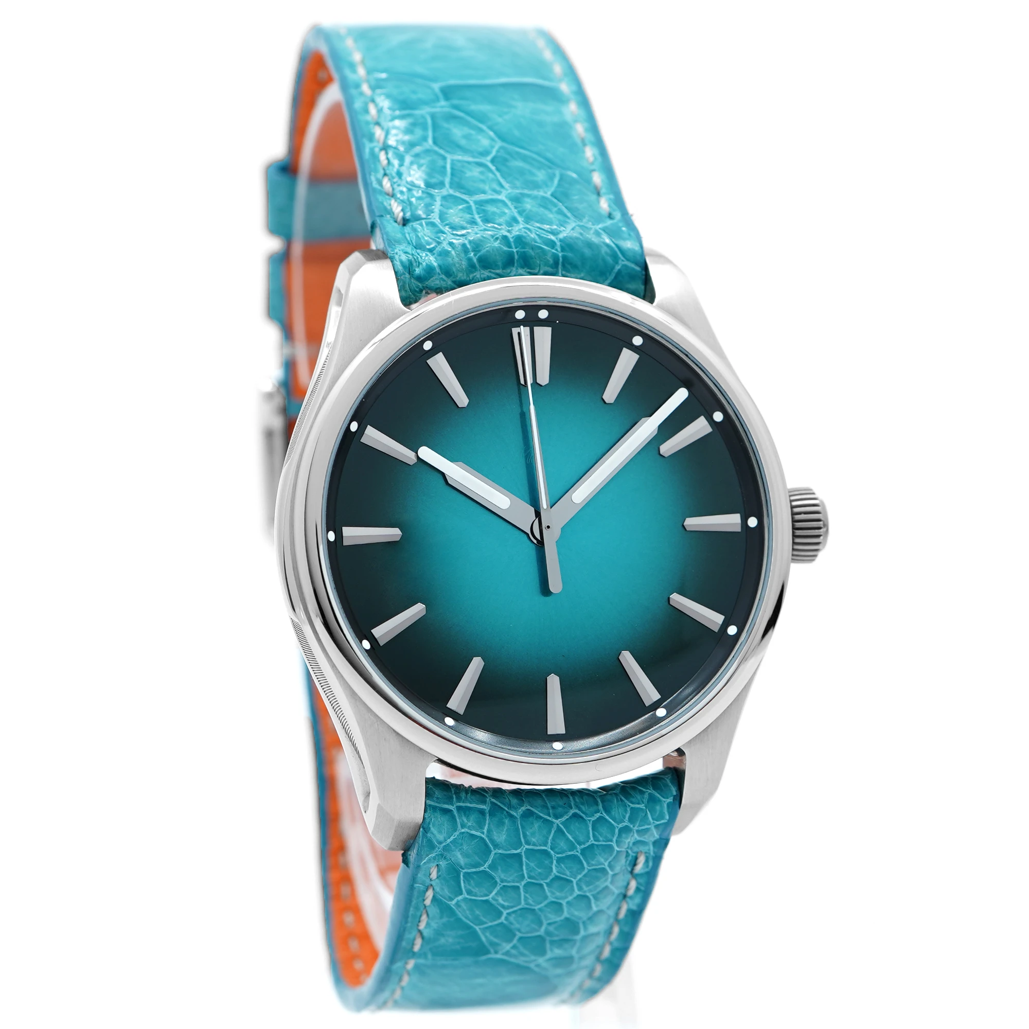 H Moser Pioneer Centre Seconds Blue Lagoon Fume' Dial - Inventory 8796