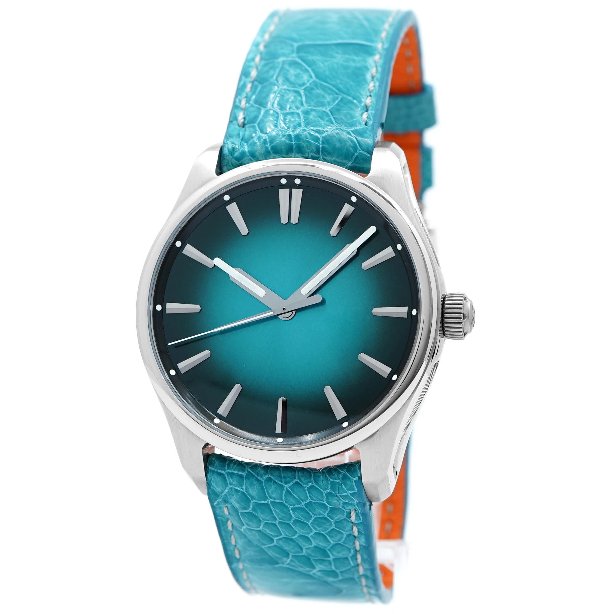 H Moser Pioneer Centre Seconds Blue Lagoon Fume' Dial - Inventory 8796