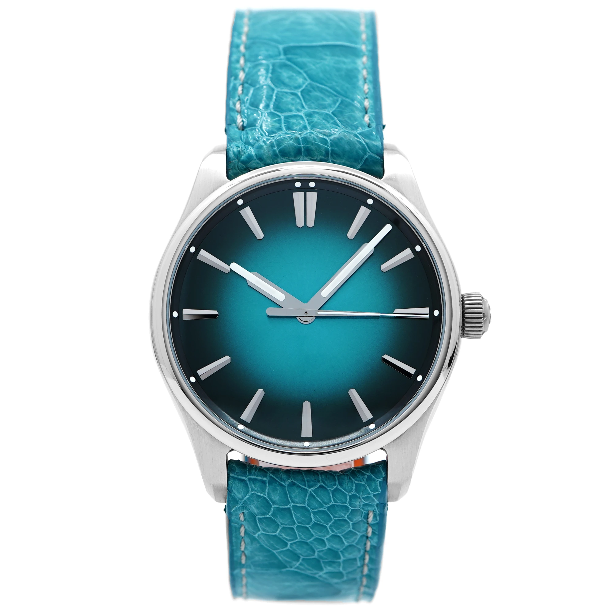 H Moser Pioneer Centre Seconds Blue Lagoon Fume' Dial - Inventory 8796