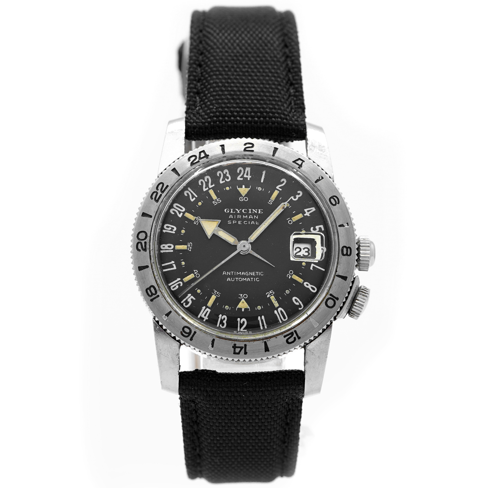 Glycine Airman Special GMT Date Military *Vintage* - Inventory