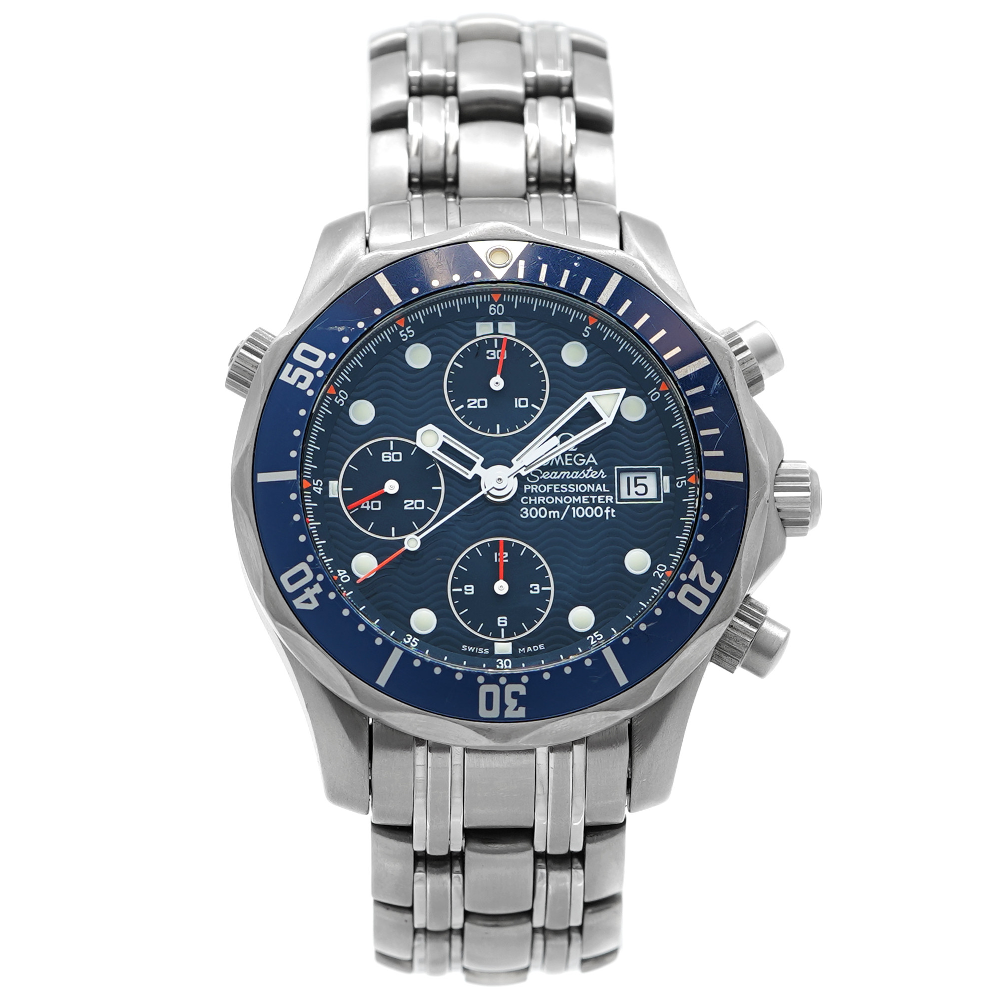Omega Seamaster Diver 300M Chronograph Titanium 2298.80 *Blue Dial