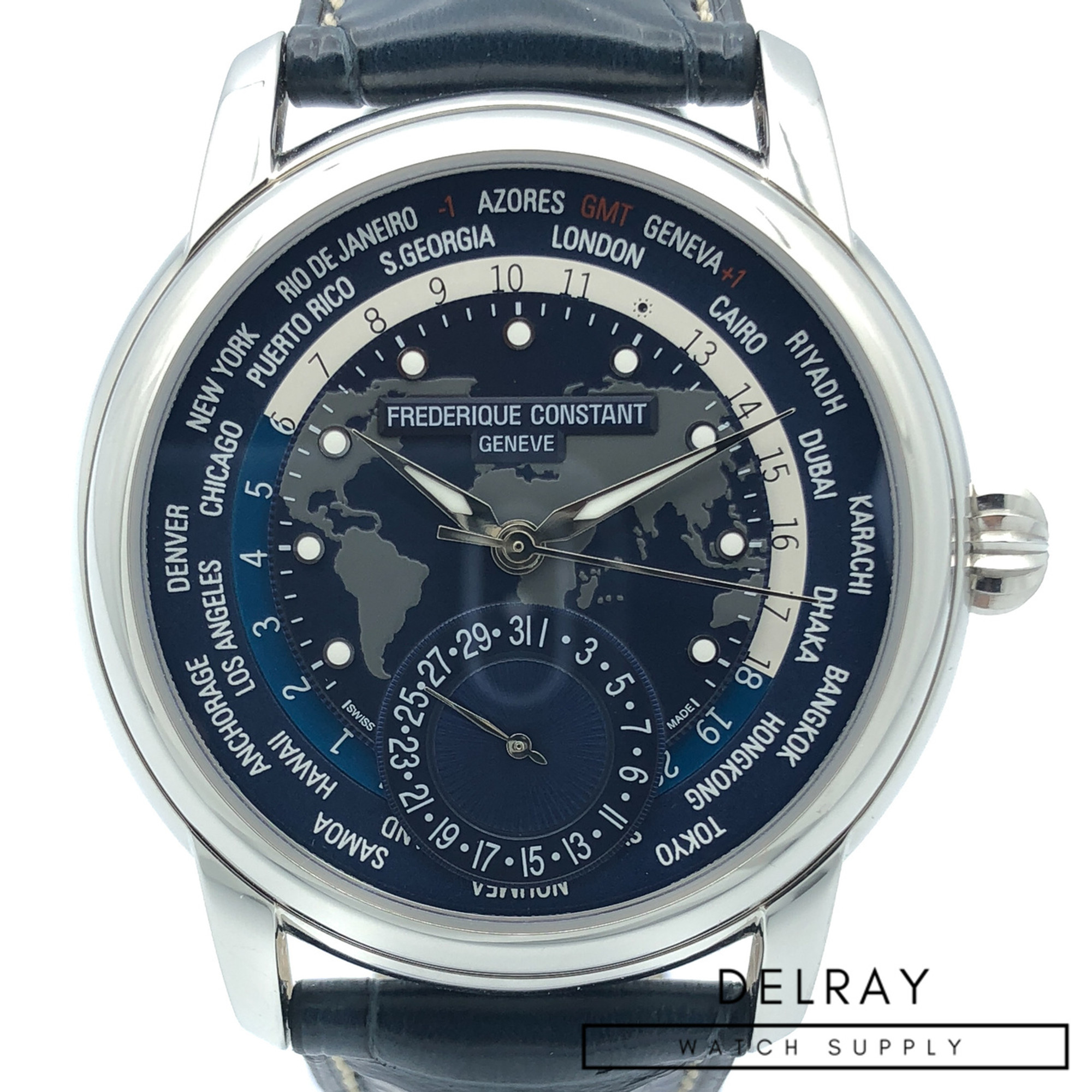 Frederique Constant Manufacture Worldtimer Blue Dial