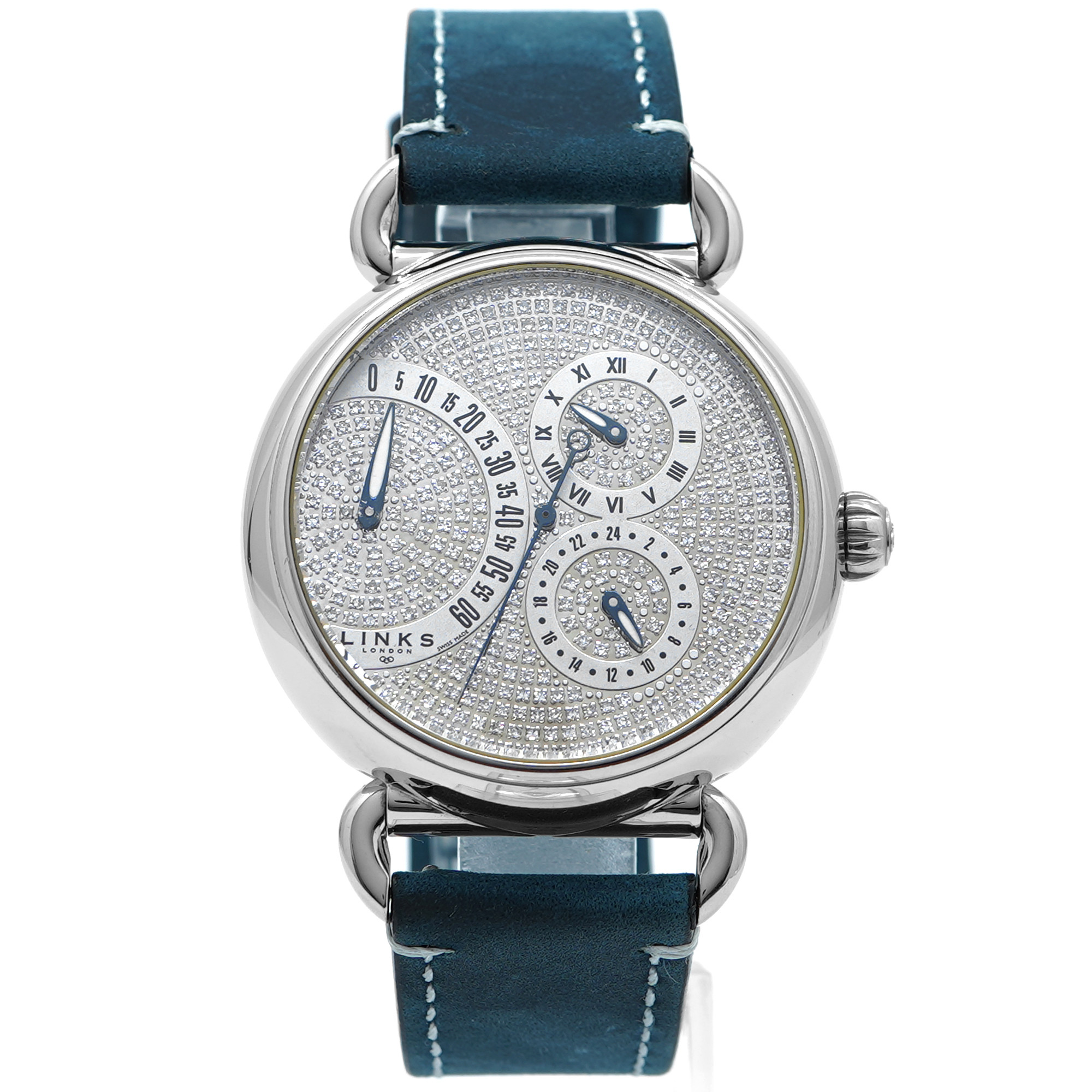 Links of London Retrograde Regulator GMT 6030.0341 *Diamond Dial* - Inventory 8944