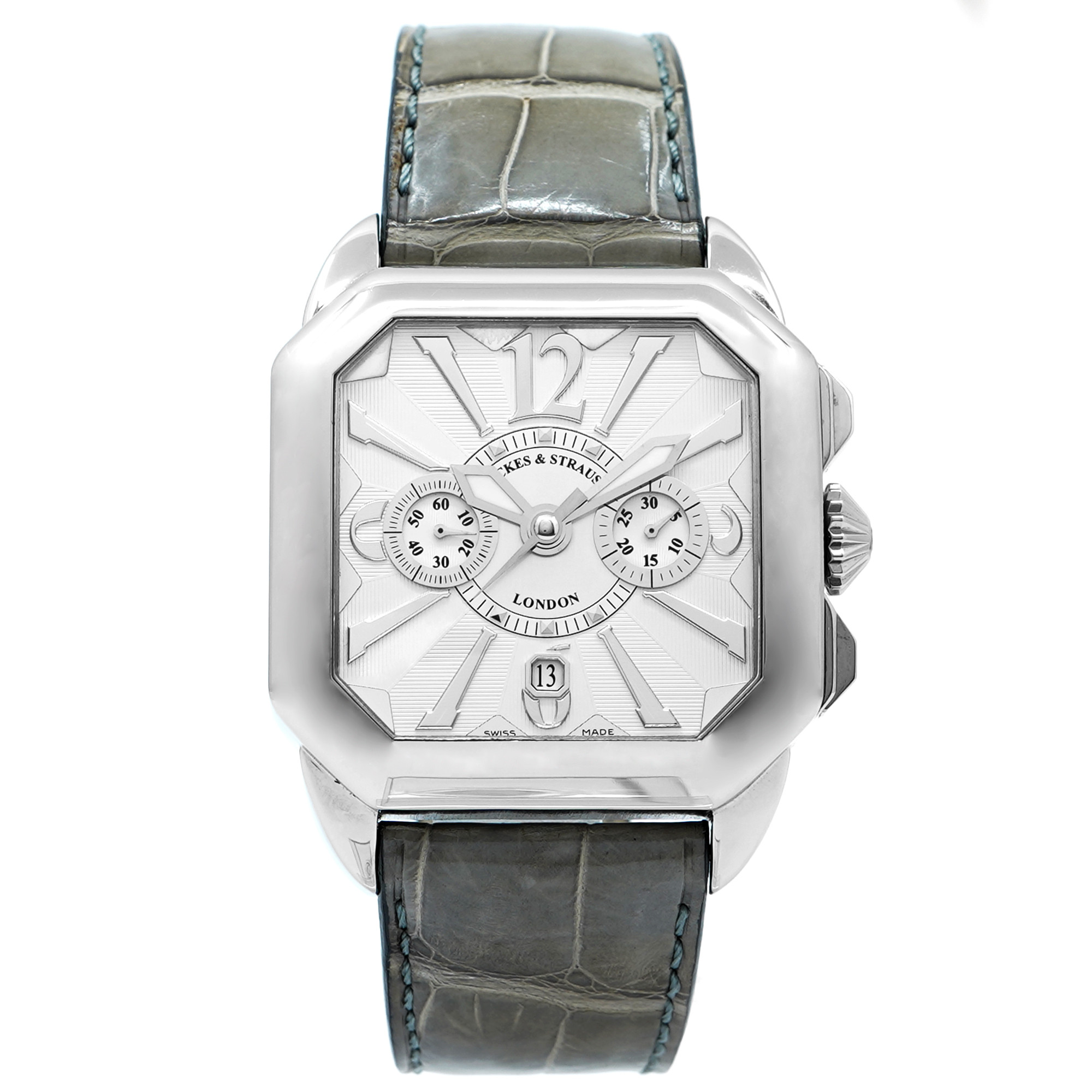Backes & Strauss London Berkley Chronograph Steel 43 BY43CC.ST.WWA - Inventory 8947