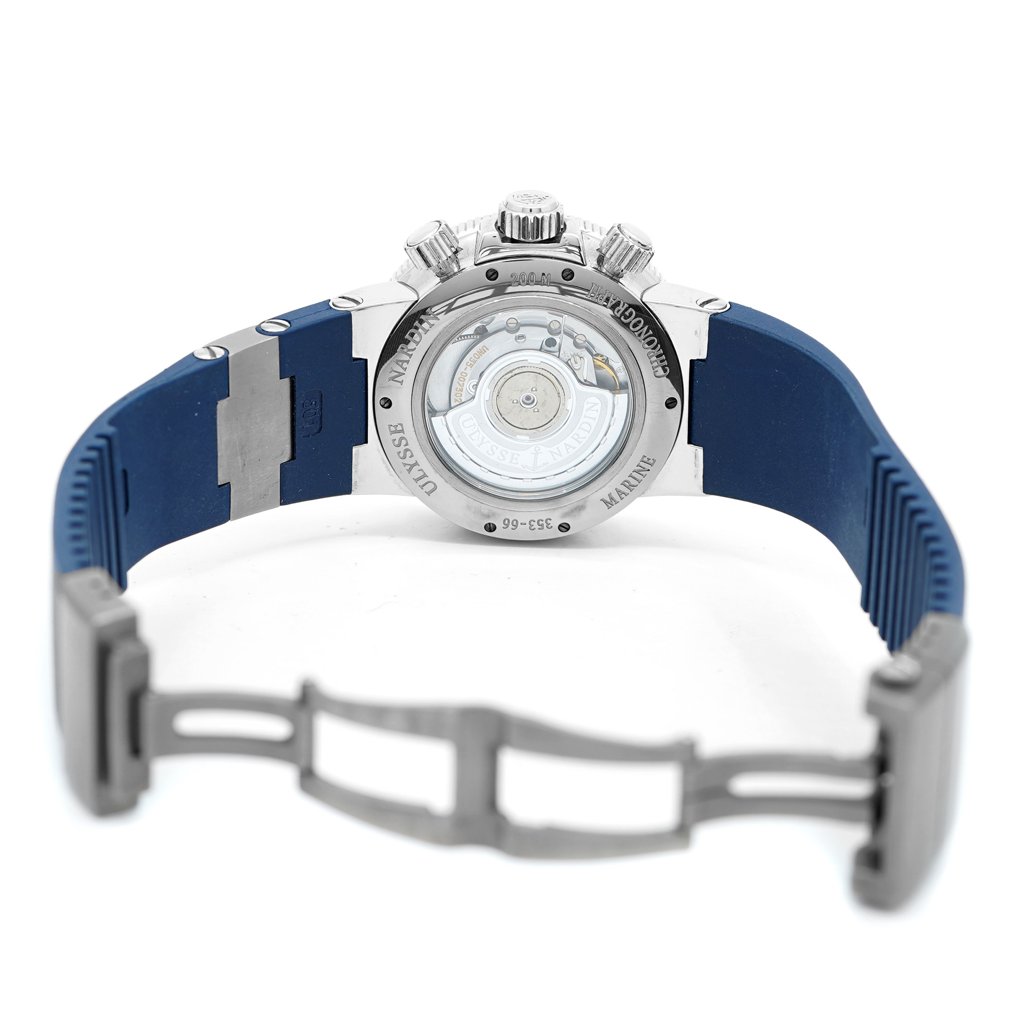 Ulysse Nardin Maxi Marine Chronograph 353-66-3/323  *Blue Dial* - Inventory 8983