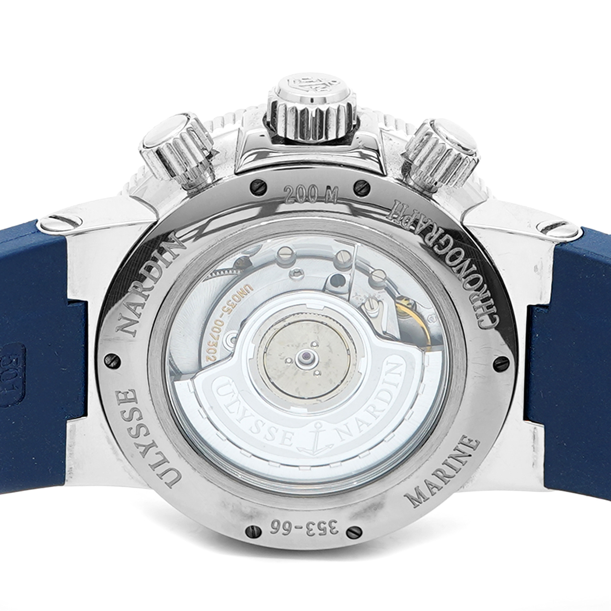 Ulysse Nardin Maxi Marine Chronograph 353-66-3/323  *Blue Dial* - Inventory 8983