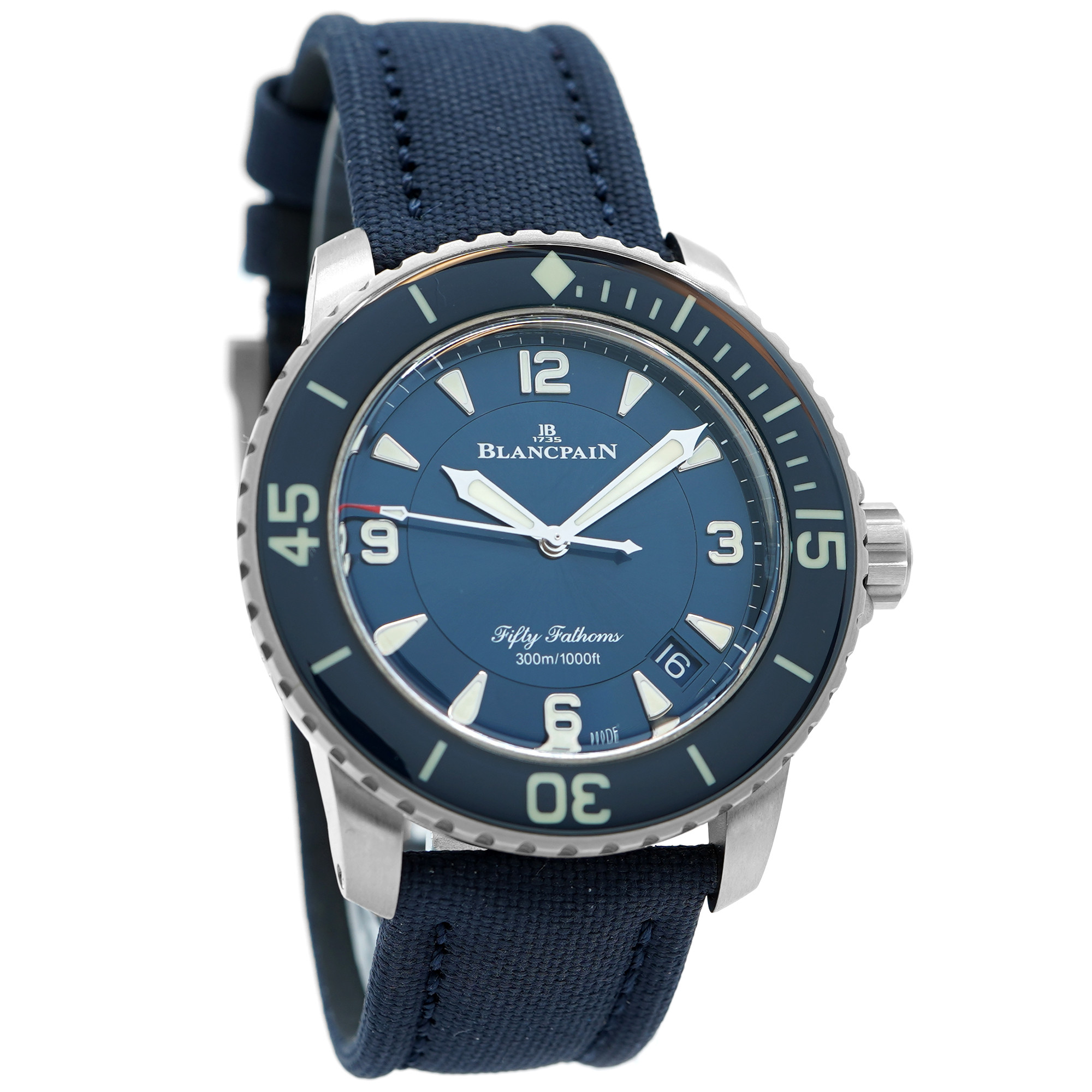 Blancpain Fifty Fathoms *Blue Dial* 5015-12B40-O52A - Inventory 9038