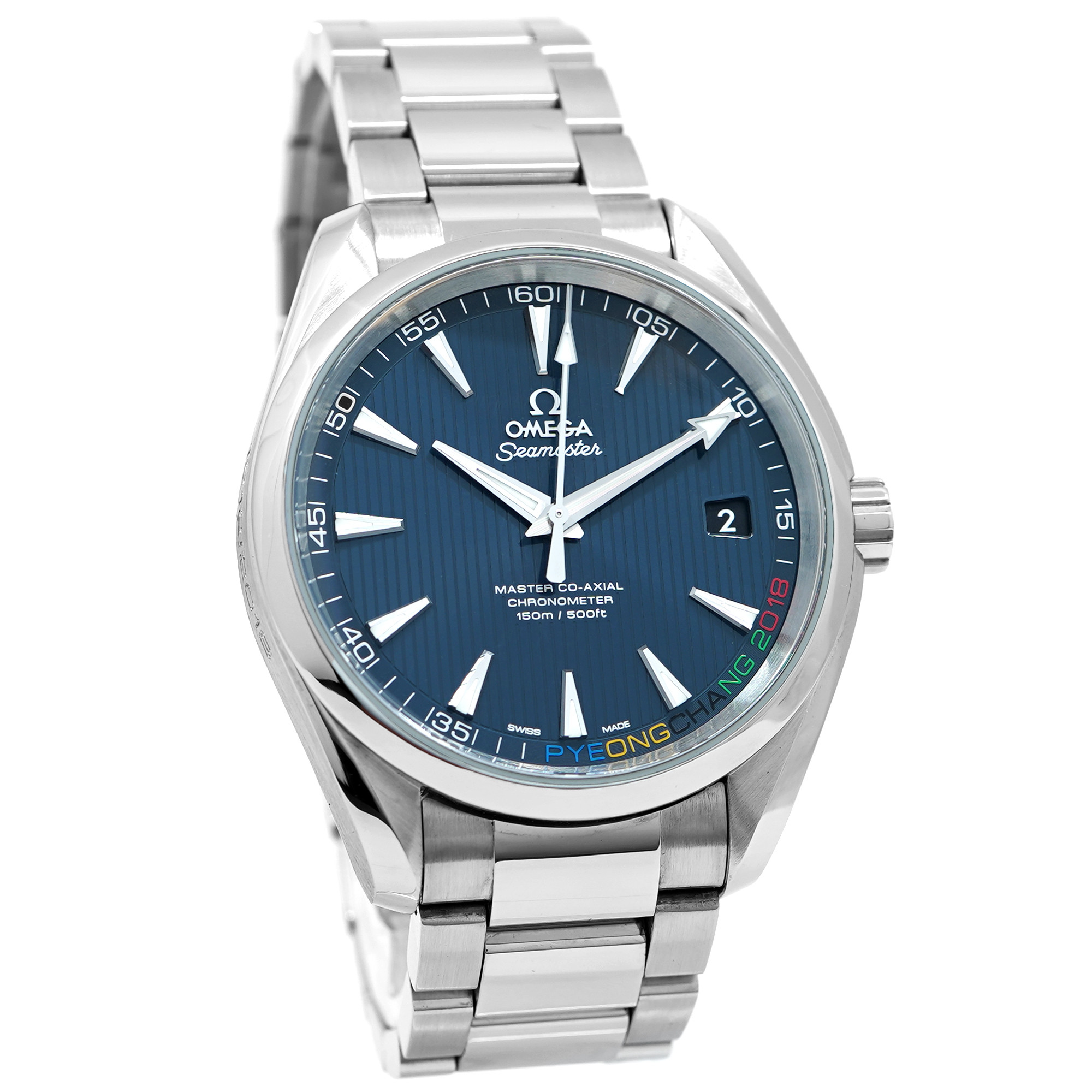 Omega Seamaster Aqua Terra 150M  *Pyeongchang 2018* *Blue Dial* - Inventory 9042