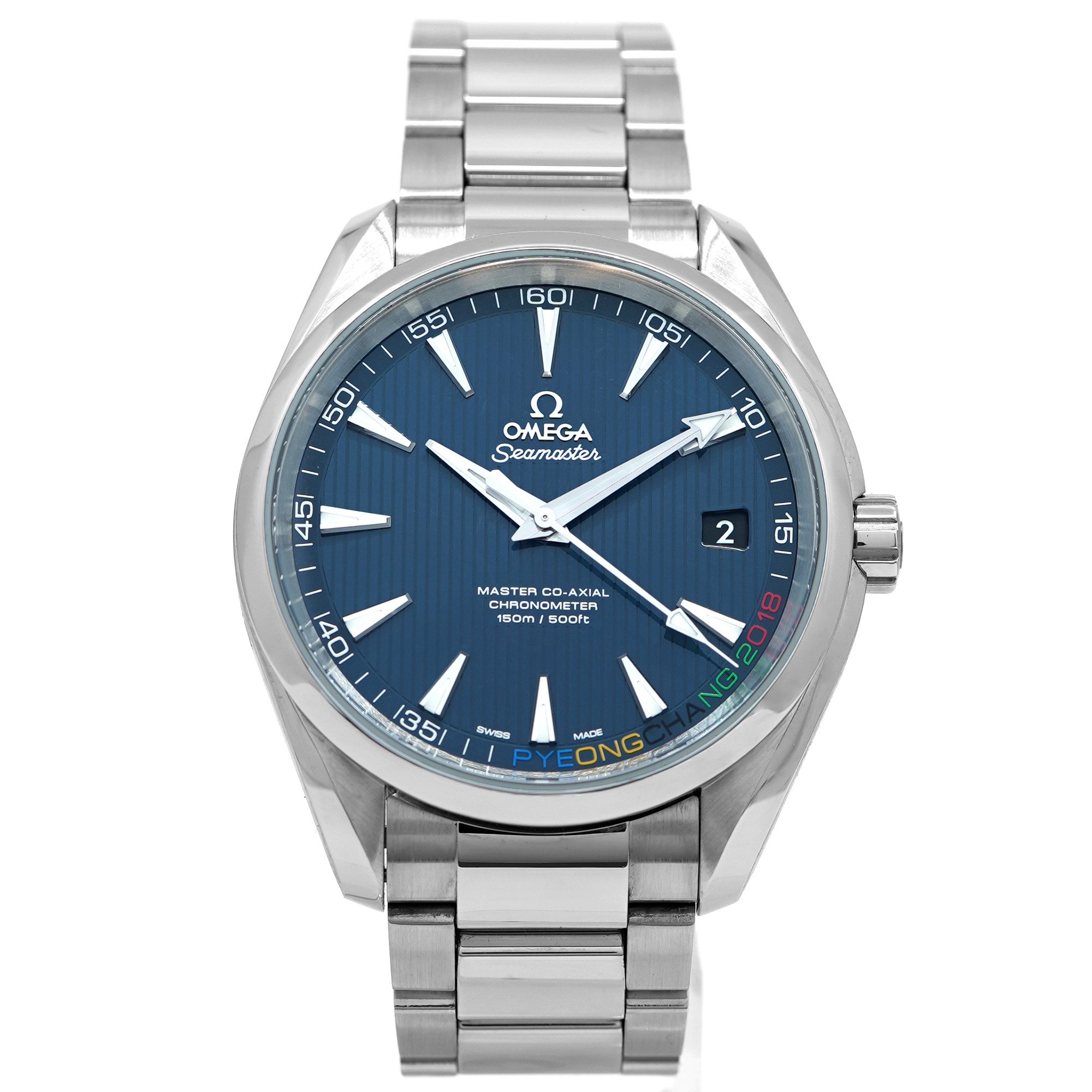Omega Seamaster Aqua Terra 150M  *Pyeongchang 2018* *Blue Dial* - Inventory 9042