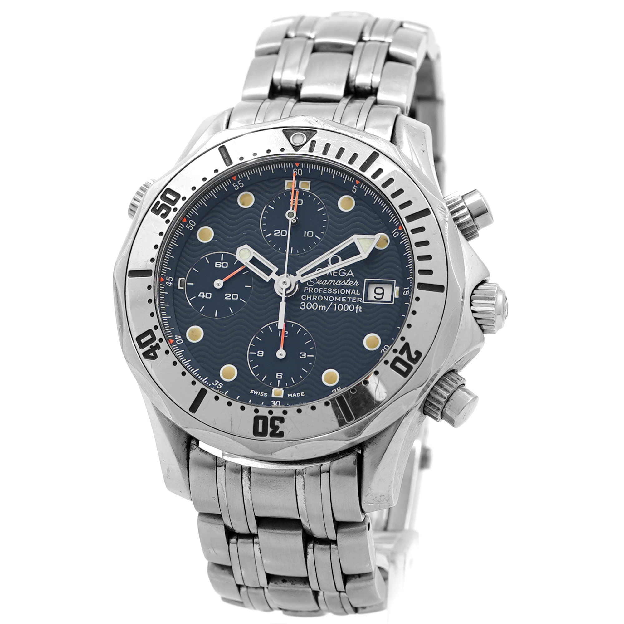 Omega Seamaster Diver 300M Chronograph 2598.80.00 *Blue Dial* - Inventory 8859