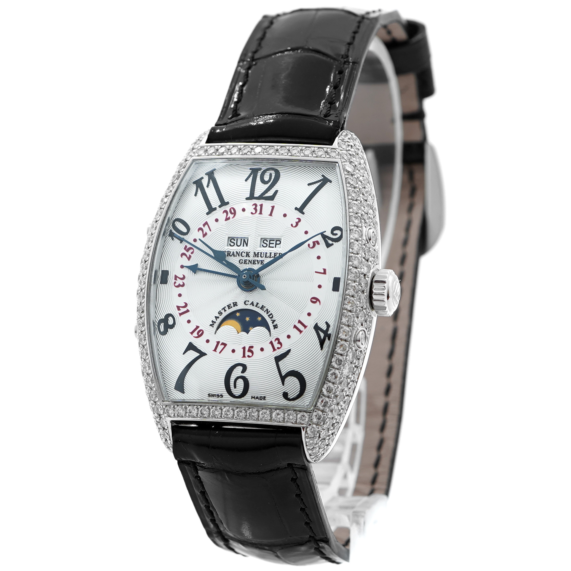 Franck Muller Cintrée Curvex Master Calendar Moonphase *Factory Diamond* *Unworn* - Inventory 9117