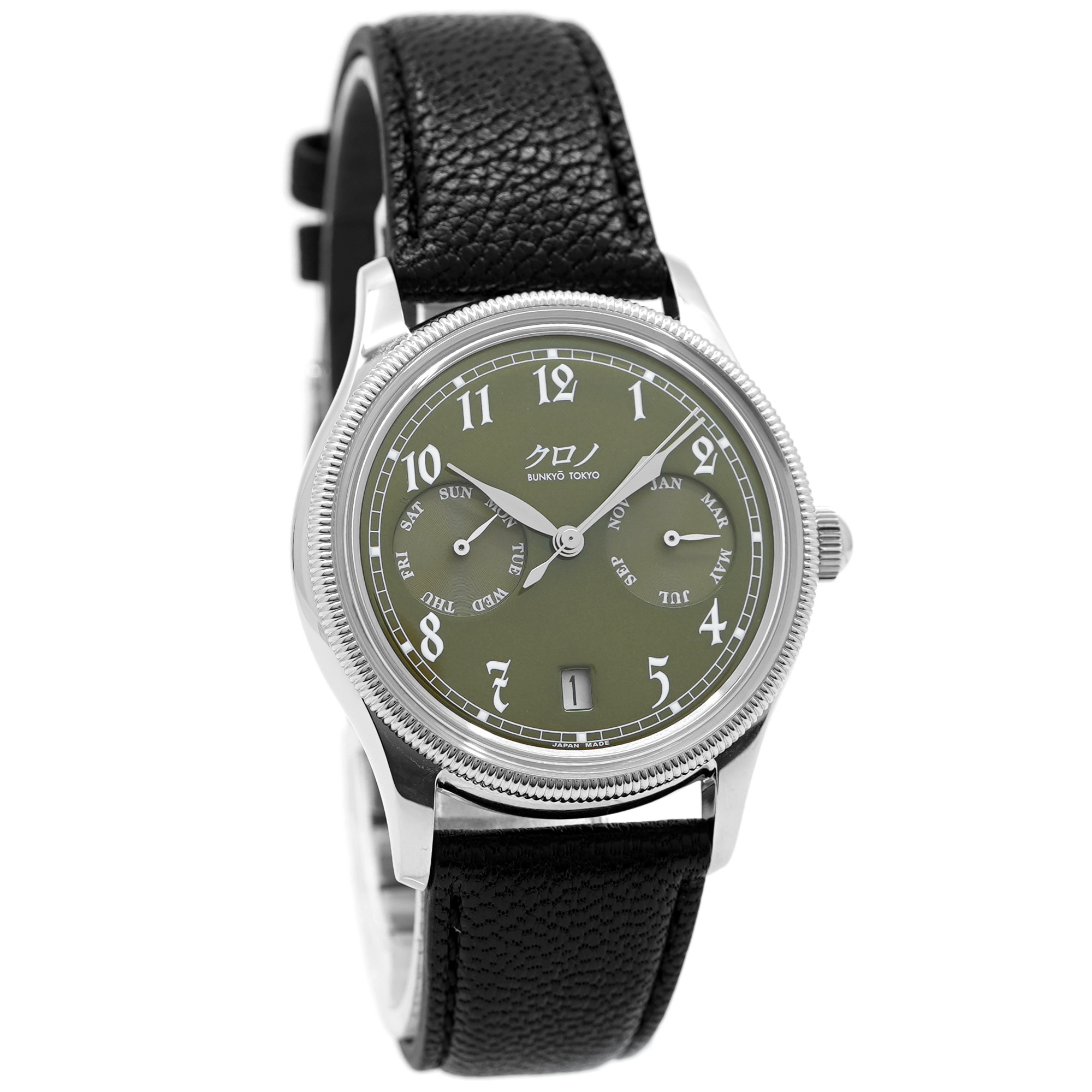 Kurono Tokyo Calendrier Type 1 *Unworn**Green Dial* - Inventory 9168
