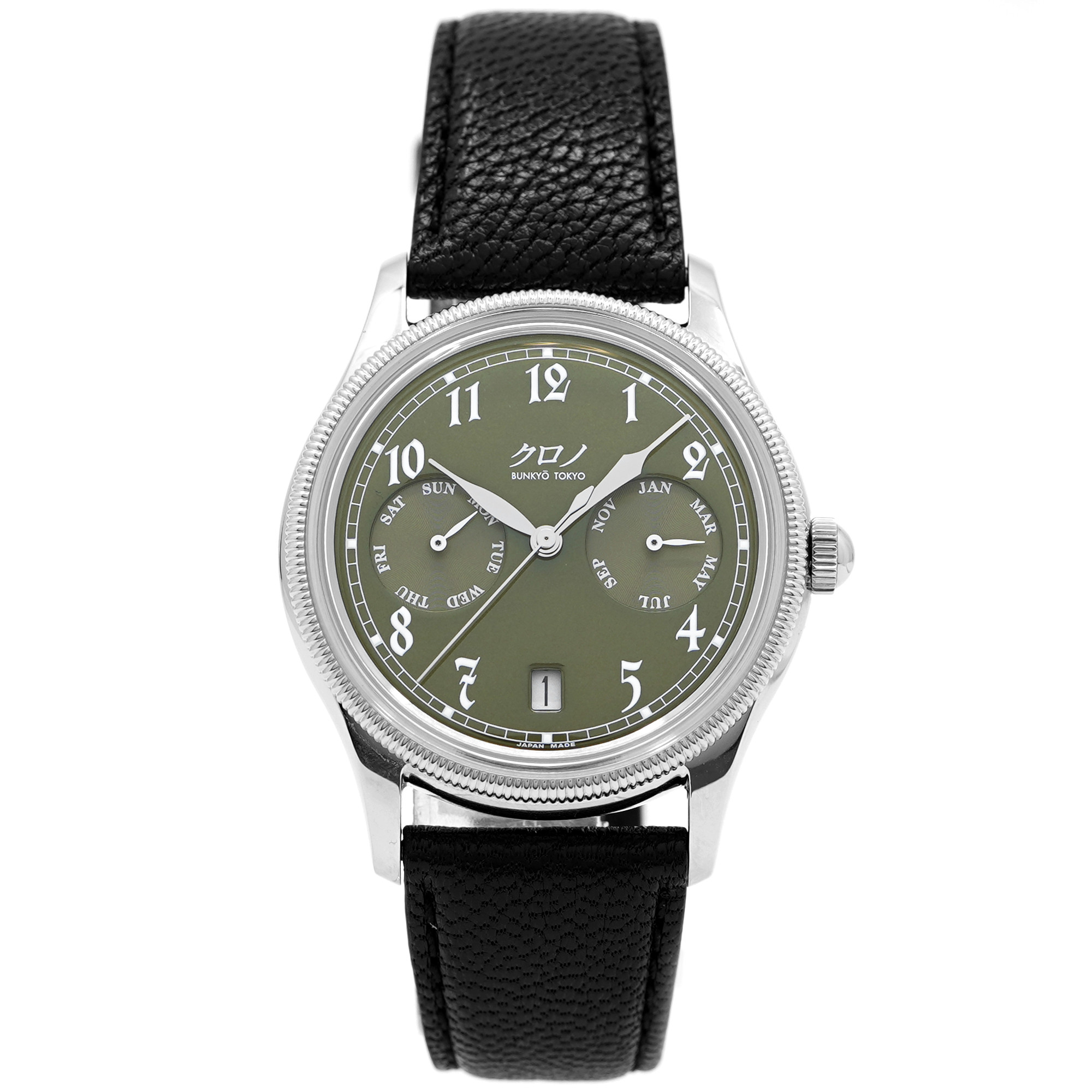 Kurono Tokyo Calendrier Type 1 *Unworn**Green Dial* - Inventory 9168