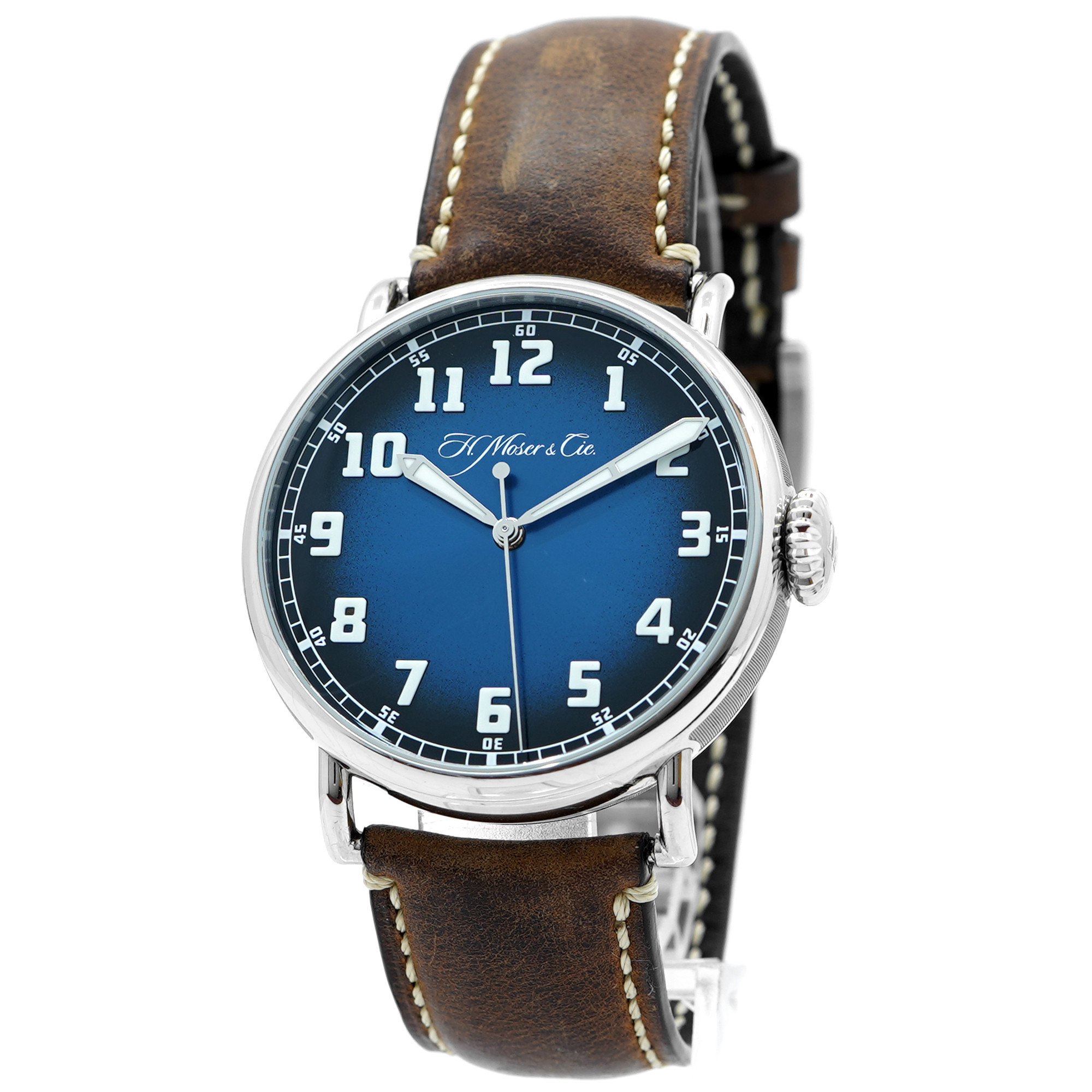 ひー9282cmブルーAM H Moser Heritage Centre Seconds Funky Blue 8200-1201 - Inventory